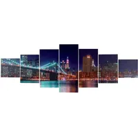 MCW Leinwandbild H375 XL, Wandbild Keilrahmenbild Kunstdruck, 7-teilig 245x87cm