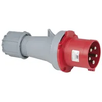 PCE CEE 63 A/400 V 5-pin Plug male Rot