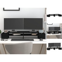 VidaXL Monitorständer Schwarz 100x27,5x15 cm Massivholz Kiefer - Schwarz