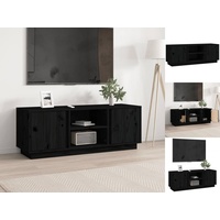 VidaXL TV-Schrank Schwarz 110x35x40,5 cm Massivholz Kiefer