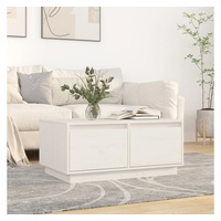 VidaXL Couchtisch Weiß 80x50x35 cm Massivholz Kiefer