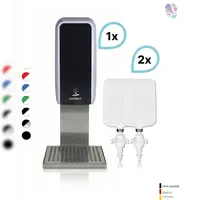 Blanc HYGIENIC SET: Desinfektionsspender SENSOR Cosmos (berührungslos) +2x1L Händedesinfektion+Edelstahlhalterung
