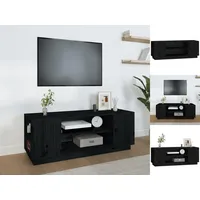 VidaXL TV-Schrank Schwarz 110x35x40,5 cm Massivholz Kiefer