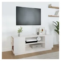 VidaXL TV-Schrank Weiß 110x35x40,5 cm Massivholz Kiefer