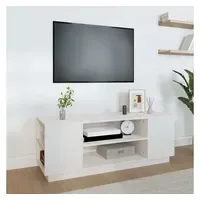VidaXL TV-Schrank Lowboard 110x35x40,5 cm Weiß Massivholz