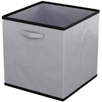 Intirilife 6x faltbare Aufbewahrungs-Stoffbox in Grau - 26.7 x