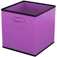 Intirilife 6x faltbare Aufbewahrungs-Stoffbox in Lila - 26.7 x