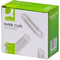 Q-Connect KF27004 Aktenklammern, 77mm, gewellt, verzinkt, 100 Stück