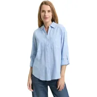 Tom Tailor With Slub Structure 1035247 Bluse Dreamy Blue