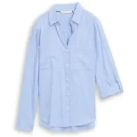 Tom Tailor With Slub Structure 1035247 Bluse Dreamy Blue