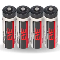 Eve 4x EVE ER14505 AA Lithium-Thionylchlorid 3,6V 2400mAh Batterie