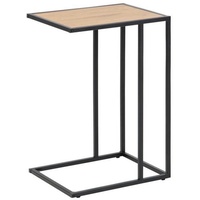 Actona Xora Beistelltisch Schwarz, Eiche, Metall, rechteckig, 35x63x43 cm