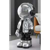 Casa Padrino Luxus Designer Deko Skulptur Astronaut Silber /