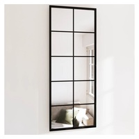 VidaXL Wandspiegel Schwarz 100x40 cm Metall