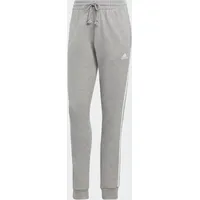 Adidas Essentials 3-Streifen French Terry Cuffed Hose Medium Grey