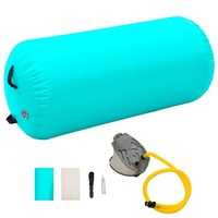 VidaXL Aufblasbare Gymnastik-Rolle mit Pumpe 120x75 cm PVC Grün