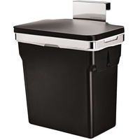 Simplehuman CW1643 Mülleimer 10 l Rechteckig Stahl Schwarz