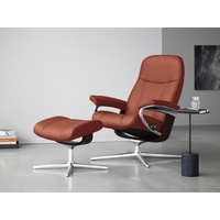 Stressless Fußhocker "Consul", rot (henna paloma), B:54cm H:41cm T:39cm,