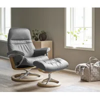 Stressless Fußhocker "Sunrise", mit Signature Base, Gestell Eiche grau