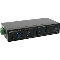 Exsys USB 3.2 HUB, Gen1 inkl.USB Kab inkl.USB-Kabel,DIN-Rail-Kit,VIA Chip