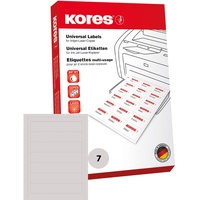 KORES Ordneretiketten, 190x38mm, weiß, matt, 100 Blatt (700 Etiketten)