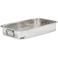 Relaxdays Bräter L silber 38,0 x 27,0 cm