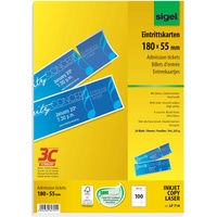 Sigel LP714 Eintrittskarten zum Selberdrucken, 180x55 mm, 100 Stück