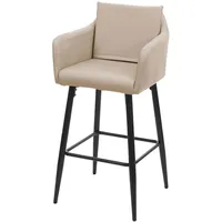 MCW Barhocker H93 Kunstleder Taupe-Beige