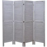 MCW Paravent MCW-G30, Trennwand Sichtschutz Raumteiler, Shabby-Look 170x162cm ~