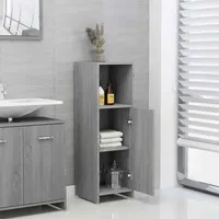 VidaXL Badschrank Grau Sonoma 30x30x95 cm Holzwerkstoff Modell 3