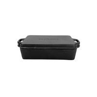 All'Grill All'Grill, Grillgeschirr, Kombi 2in1 Casserole aus Gusseisen 28x17x6