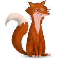 KOMAR Wandbild Cute Fox 40 x 50 cm