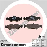 ZIMMERMANN Bremsbelagsatz, Scheibenbremse 21621.170.1