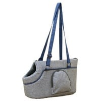 Kerbl Tragetasche Marie, grau/blau 46x23x25cm