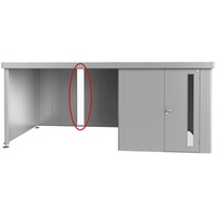 Biohort Elektro-Montagepaneel, Länge: 140 cm, silber,