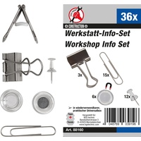 BGS Werkstatt-Info-Satz mit Büroklammern, Magneten, Nadeln 36-tlg.