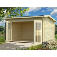 Palmako Ines Holz-Gartenhaus Hellbraun Tauchgrundiert 390 cm x 300