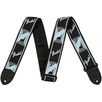 Fender 2" Monogrammed Strap Black/Light Grey/Blue (0990681502)