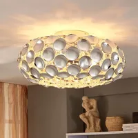 LINDBY Deckenlampe Reza, Ø 48 cm, chromfarben, E14