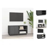 VidaXL TV-Schrank Grau 80x35x40,5 cm Massivholz Kiefer