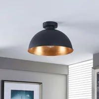 LINDBY Deckenleuchte 31 cm, schwarz-gold, Metall, E27