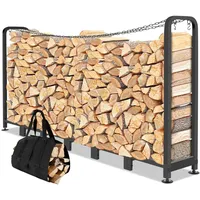 Himimi Brennholzregal Außen für Kaminholz 235 x 32 x