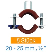 Symbionet 5 x Solar Schraubrohrschelle Ø 20 - 25