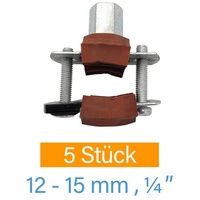 Symbionet 5 X Solar Schraubrohrschelle Ø 12 - 15