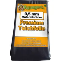 Aquagart Teichfolie PVC 10m x 8m 0,5mm schwarz Folie