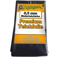 Aquagart Teichfolie PVC 5m x 4m 0,5mm schwarz Folie