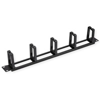 Value 19"-Frontplatte, 5 Kabelösen Typ C, Kabeldurchführung, schwarz