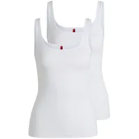 Hugo Twin Vest (Packung, 2er-Pack, mit vertikalem Logoprint, weiß