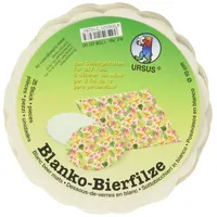 Ursus 17080000 - Bierfilze, mit Wellenrand, weiß, Durchmesser ca.