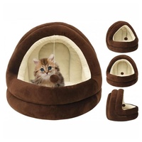 VidaXL Katzenbett 40x40x35 cm Braun und Creme